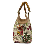 Gucci Handbag Flora Bamboo White Multi Leather — view 2
