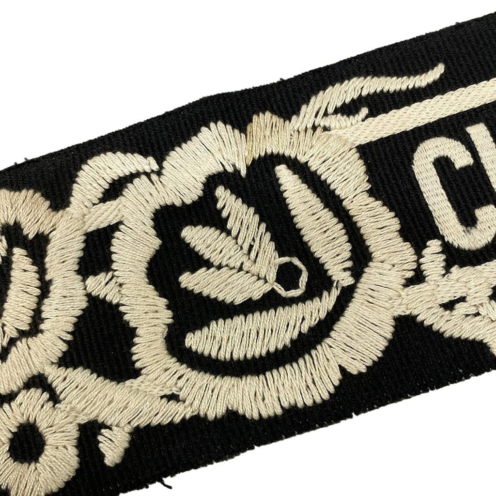Dior Belt Black Ivory Embroidery Mexican Flower Cotton — view 6