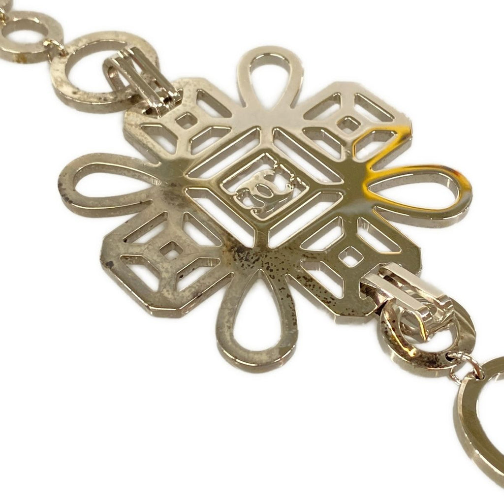 Chanel Belt Silver Chain CC Logo — view 6