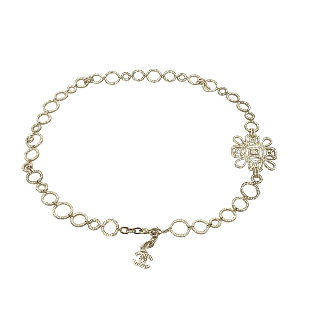 Chanel Belt Silver Chain CC Logo