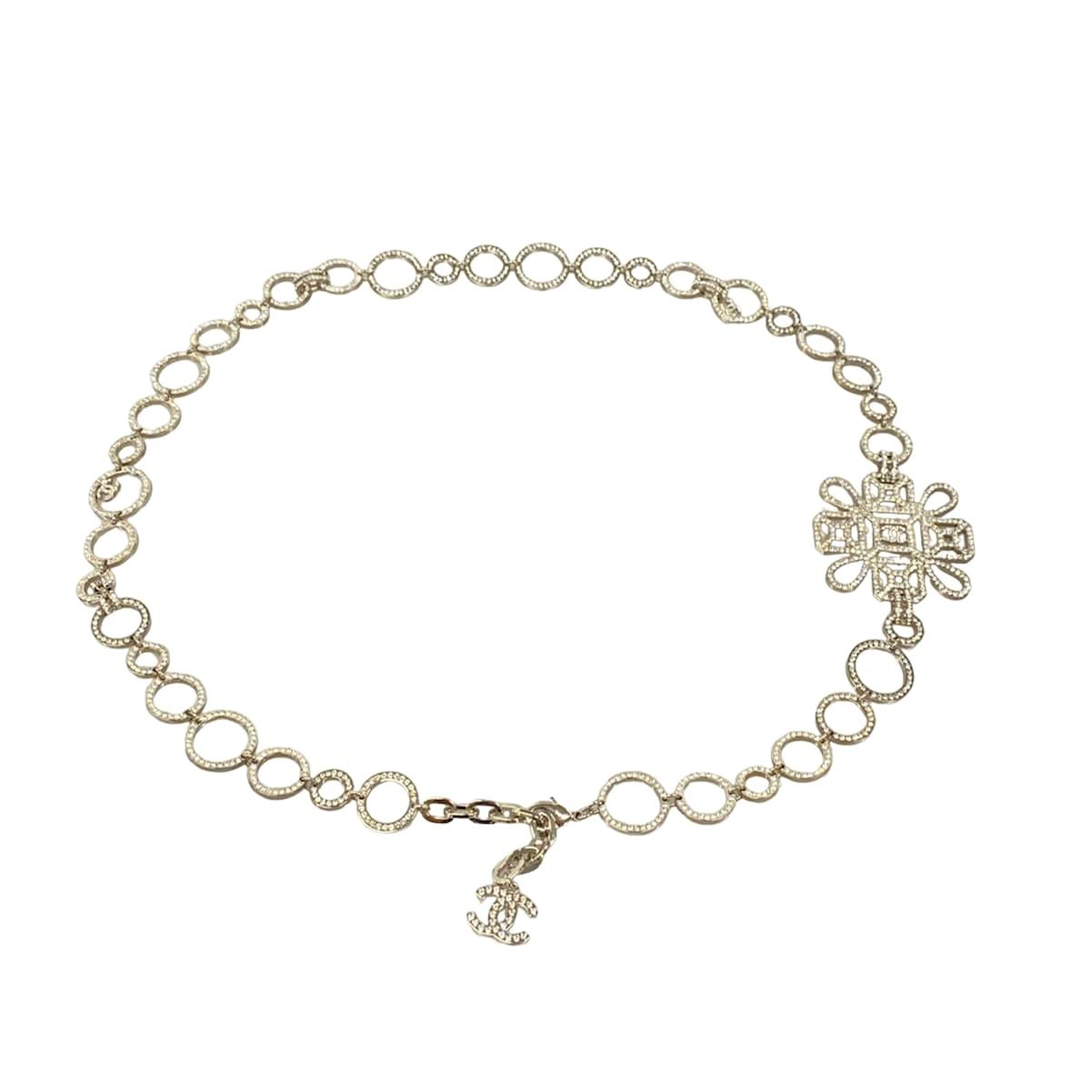 Chanel Belt Silver Chain CC Logo