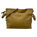 Loewe Shoulder Bag Flamenco Clutch Mini Brown Removable Strap Drawstring Leather