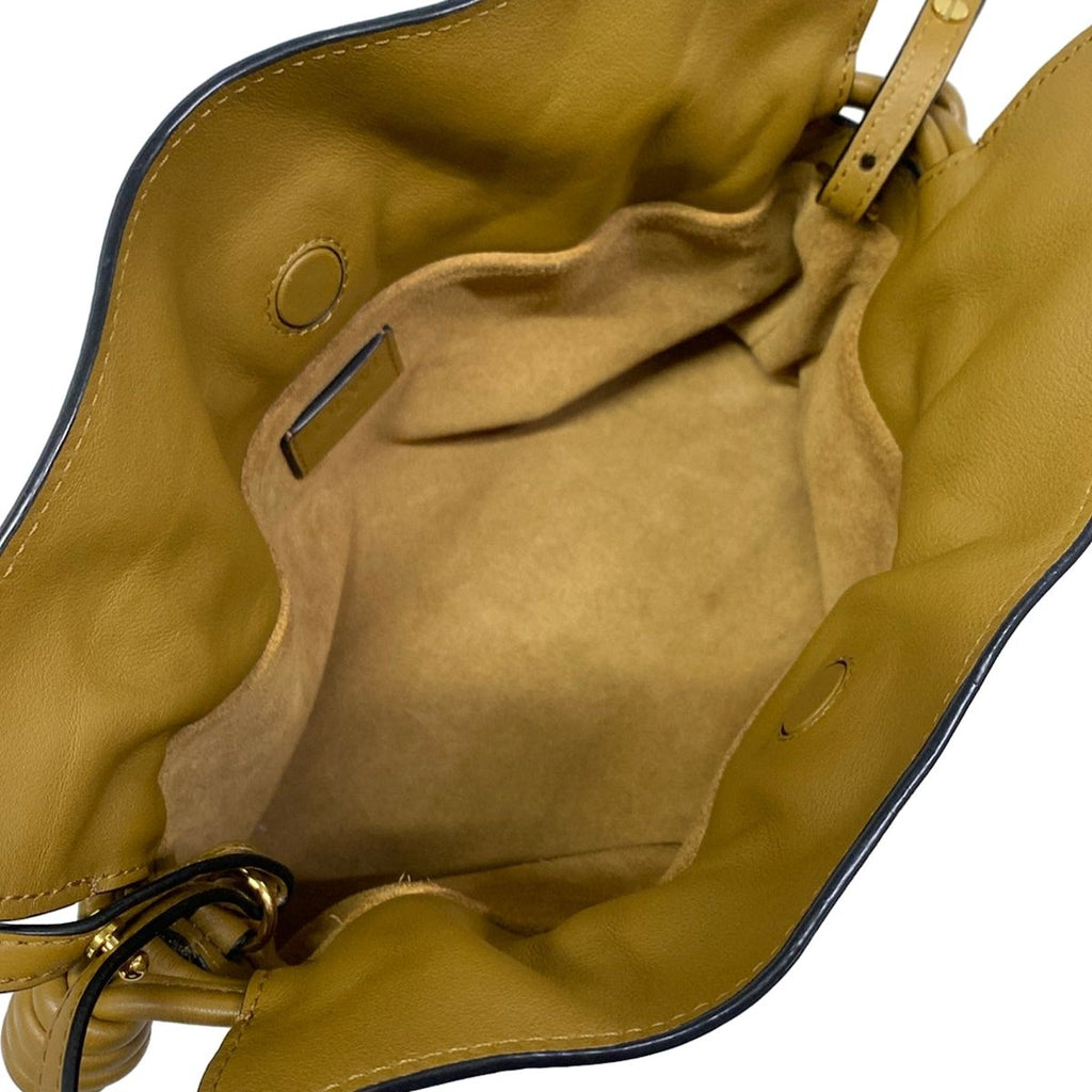 Loewe Shoulder Bag Flamenco Clutch Mini Brown Removable Strap Drawstring Leather — view 7