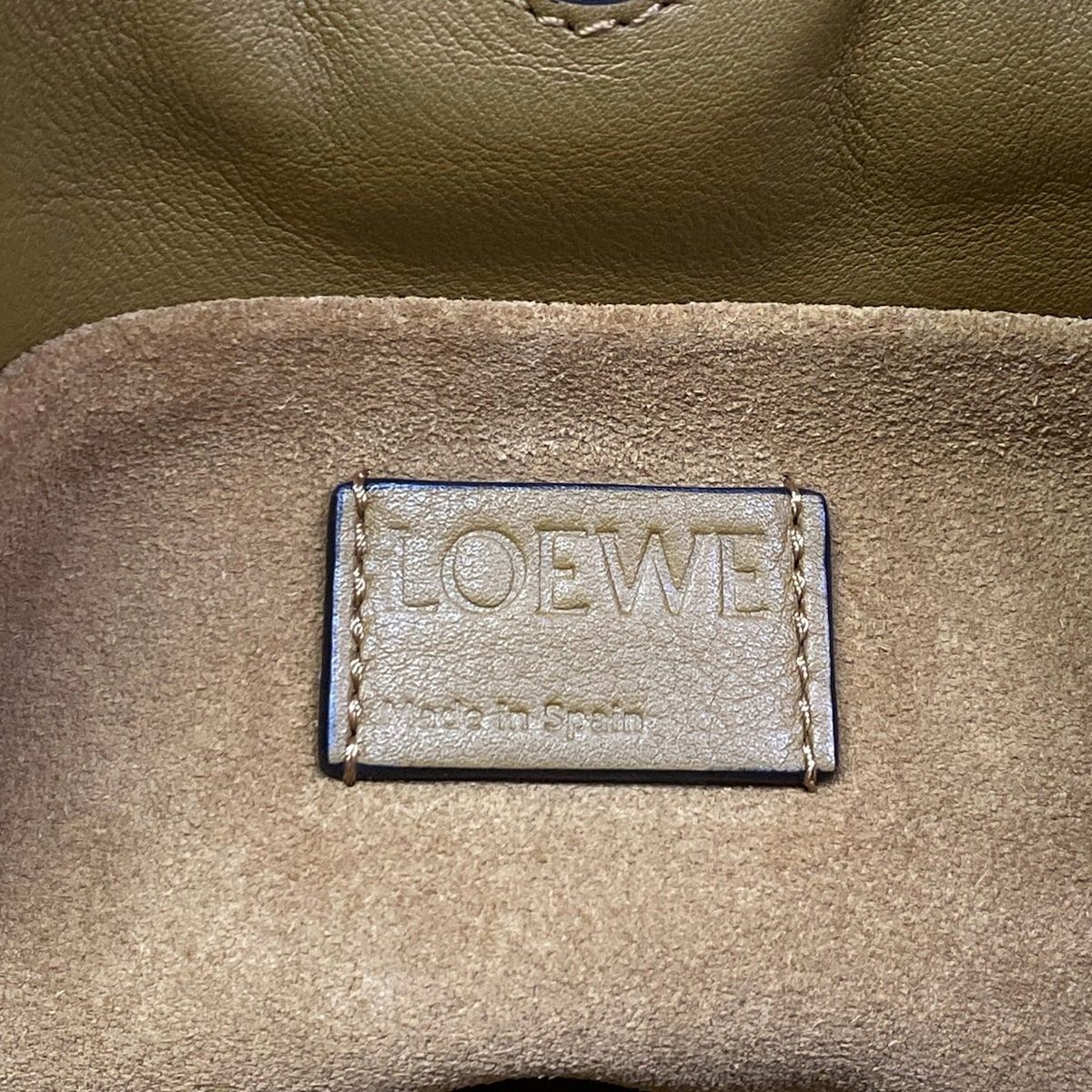 Loewe Shoulder Bag Flamenco Clutch Mini Brown Removable Strap Drawstring Leather — view 8