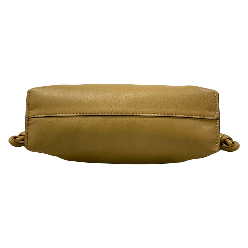 Loewe Shoulder Bag Flamenco Clutch Mini Brown Removable Strap Drawstring Leather — view 5