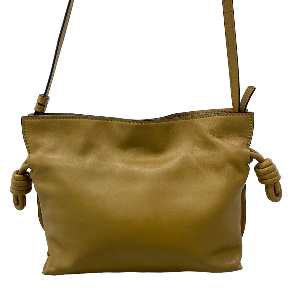 Loewe Shoulder Bag Flamenco Clutch Mini Brown Removable Strap Drawstring Leather — view 3