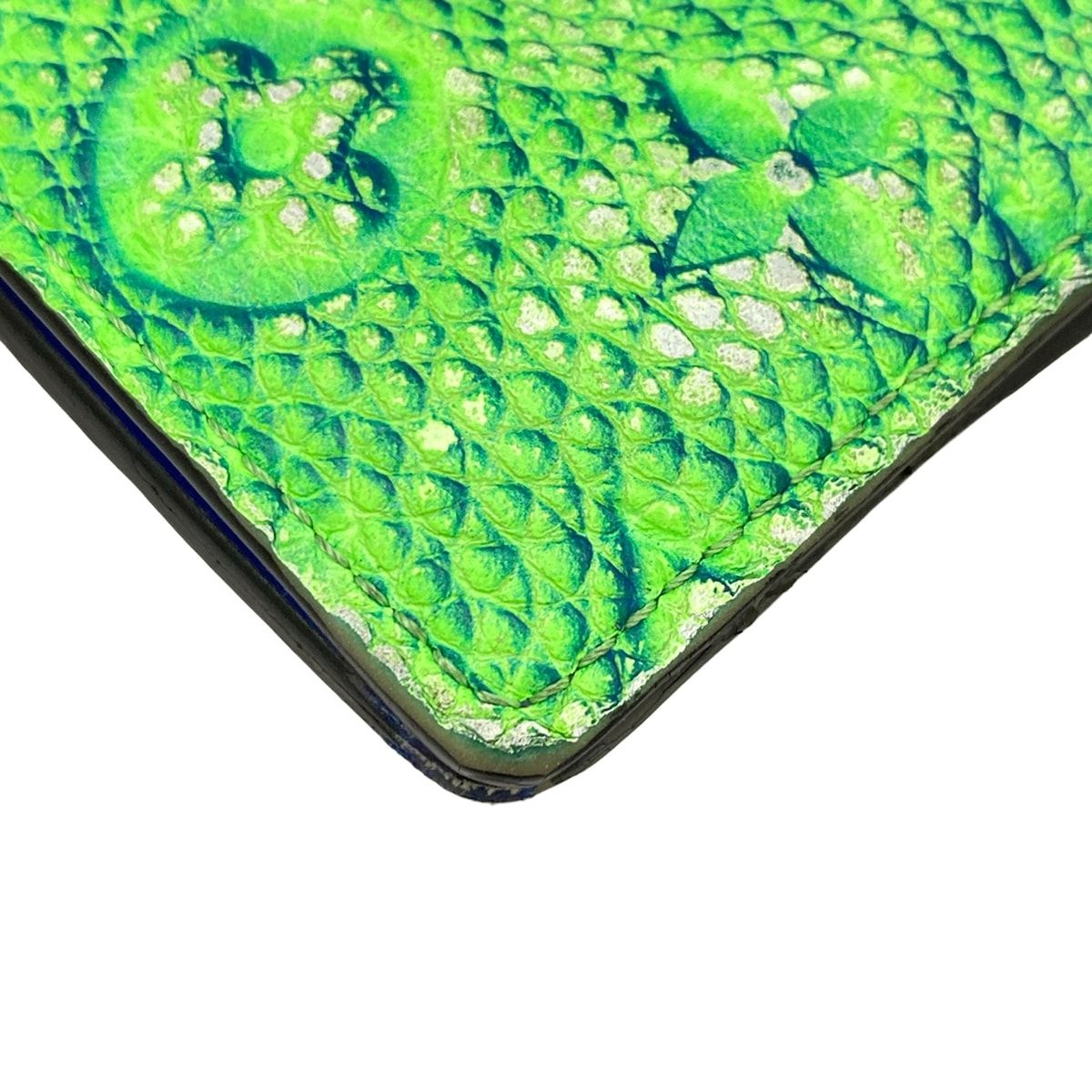 Louis Vuitton Wallet Taurillon Illusion Portefeuille Brazza Blue Vert — view 7