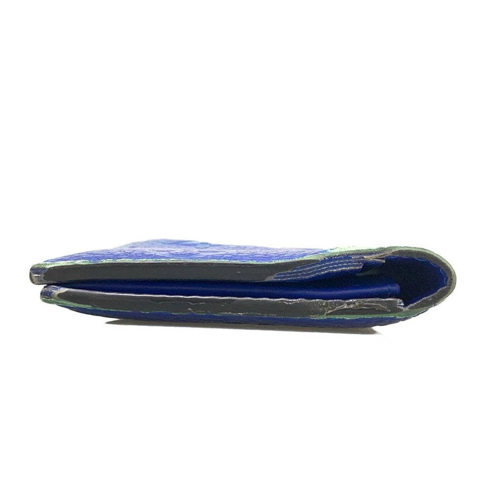 Louis Vuitton Wallet Taurillon Illusion Portefeuille Brazza Blue Vert — view 9