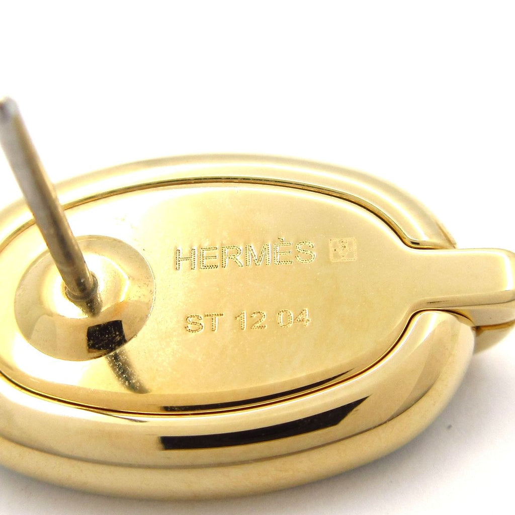 Hermes Earrings Mini Maillon Pink Gold Black — view 5
