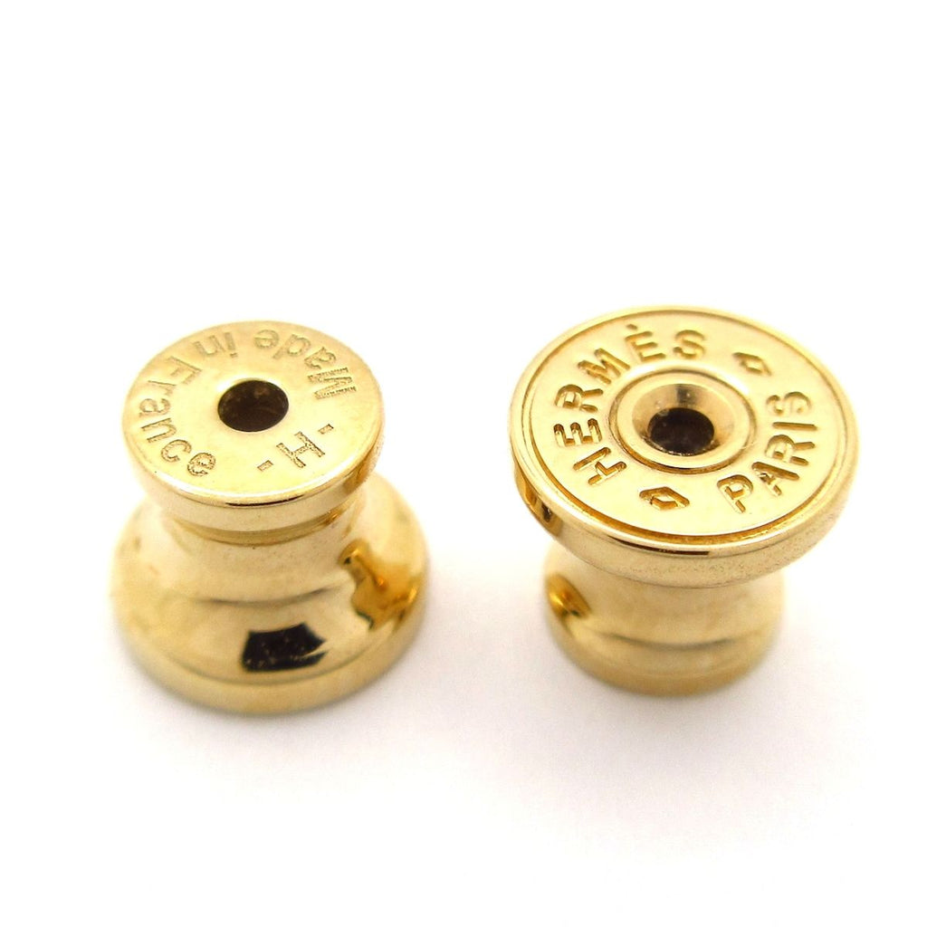 Hermes Earrings Mini Maillon Pink Gold Black — view 6