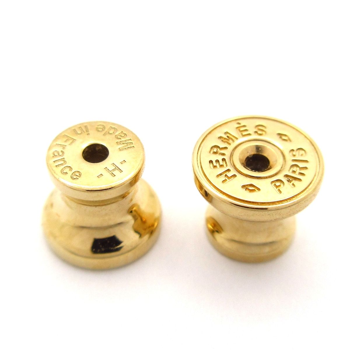 Hermes Earrings Mini Maillon Pink Gold Black — view 6