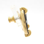 Hermes Earrings Mini Maillon Pink Gold Black — view 2