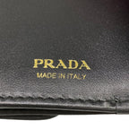 Prada Trifold Wallet Black Leather — view 5