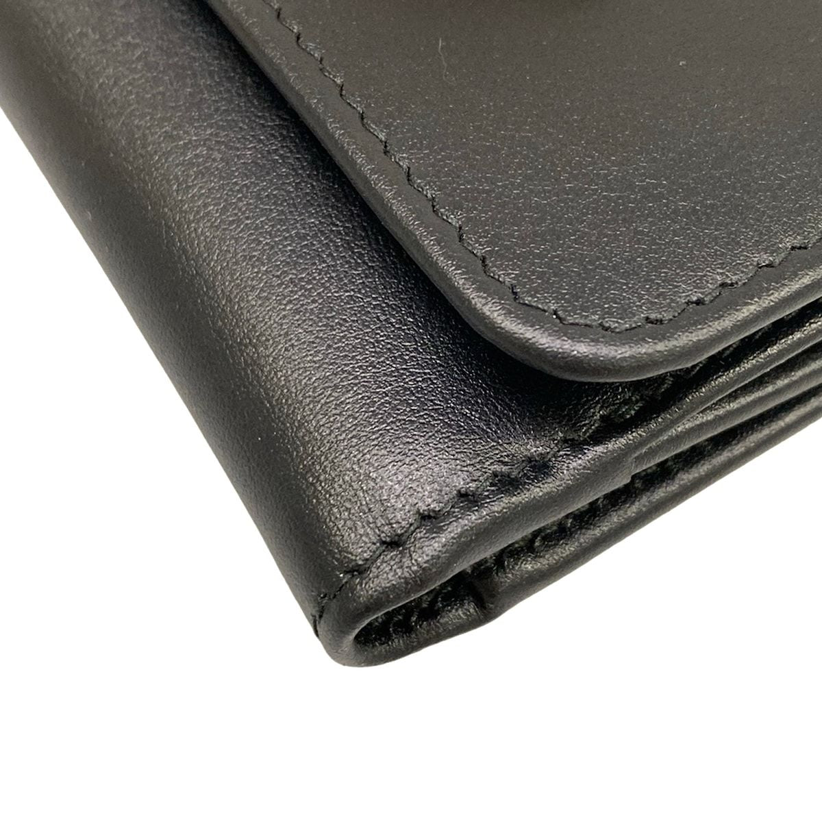 Prada Trifold Wallet Black Leather — view 6