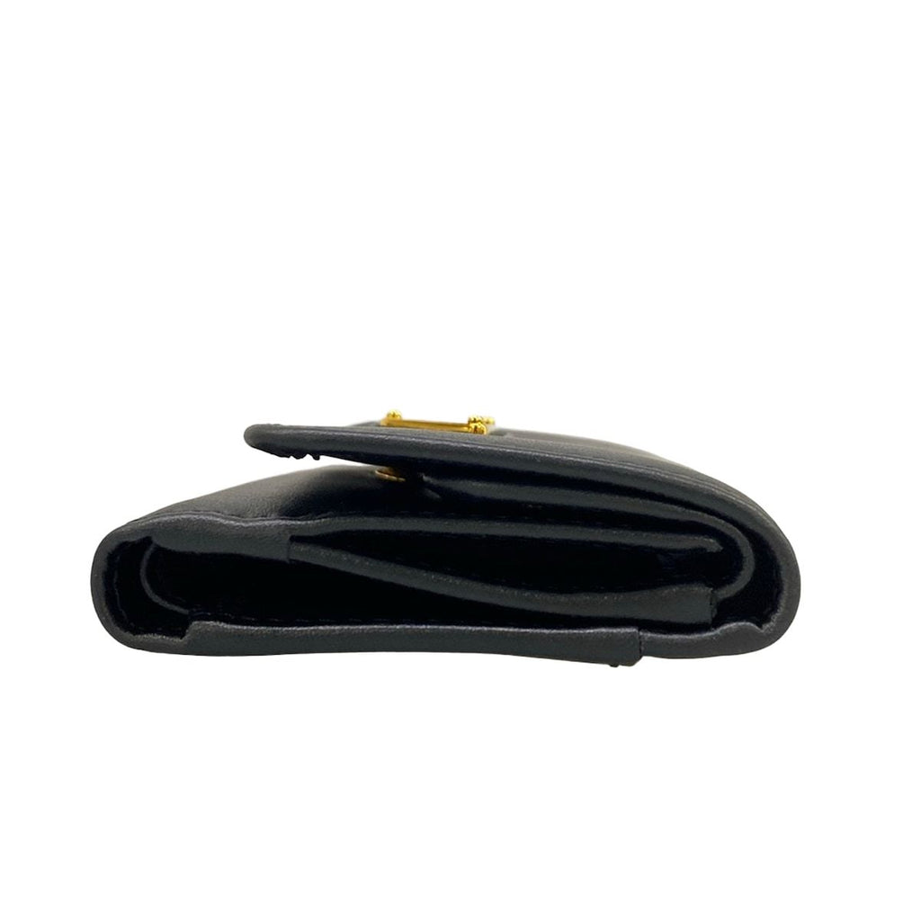 Prada Trifold Wallet Black Leather — view 8