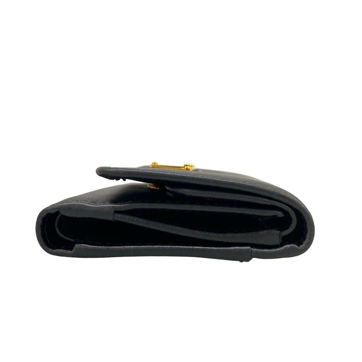 Prada Trifold Wallet Black Leather — view 8