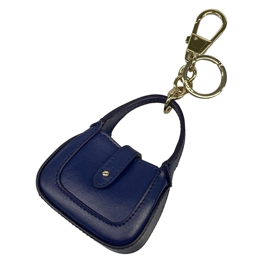 Gucci Key Holder New Jackie Navy Gold Bag Motif Leather — view 2