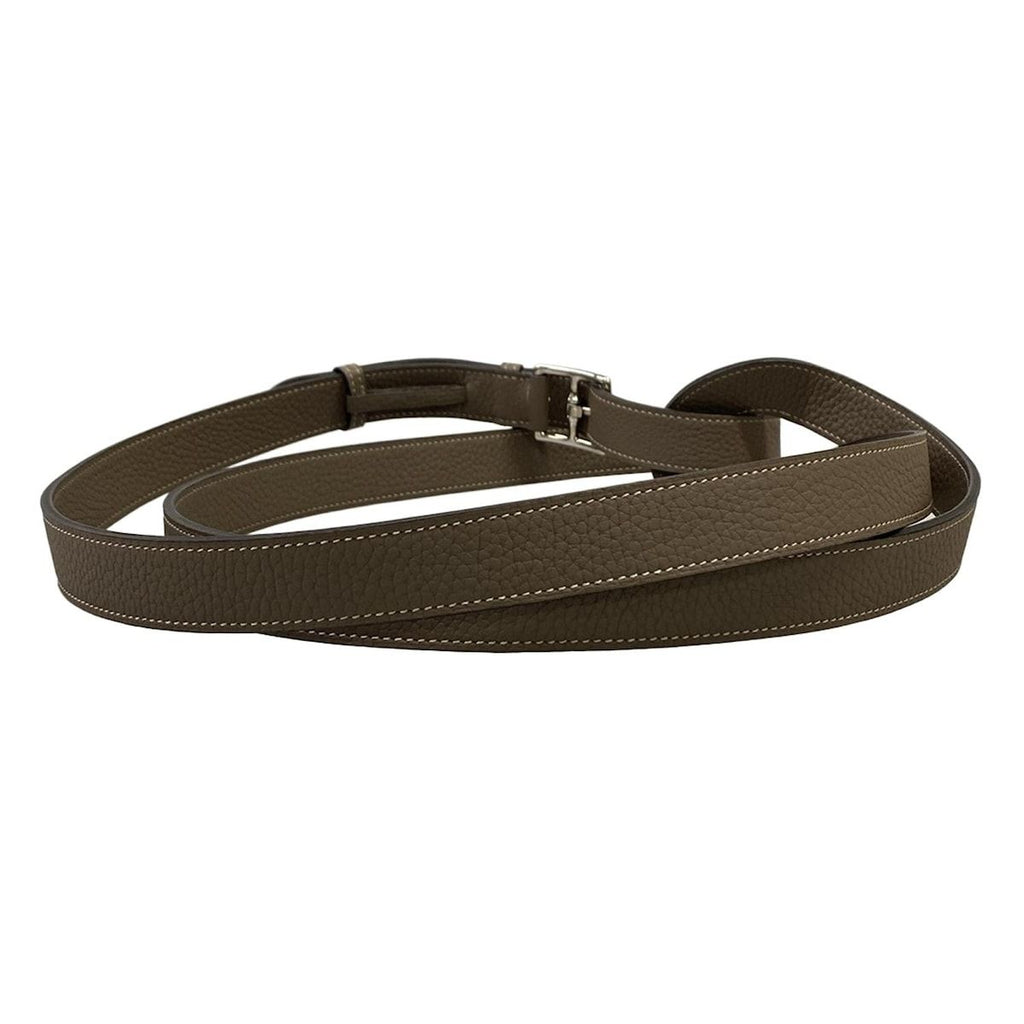 Hermes Belt 90 Etriviere Double Tour Etoupe Silver — view 2