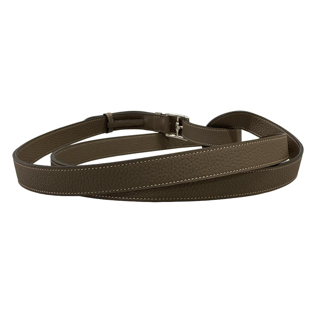 Hermes Belt 90 Etriviere Double Tour Etoupe Silver — view 2