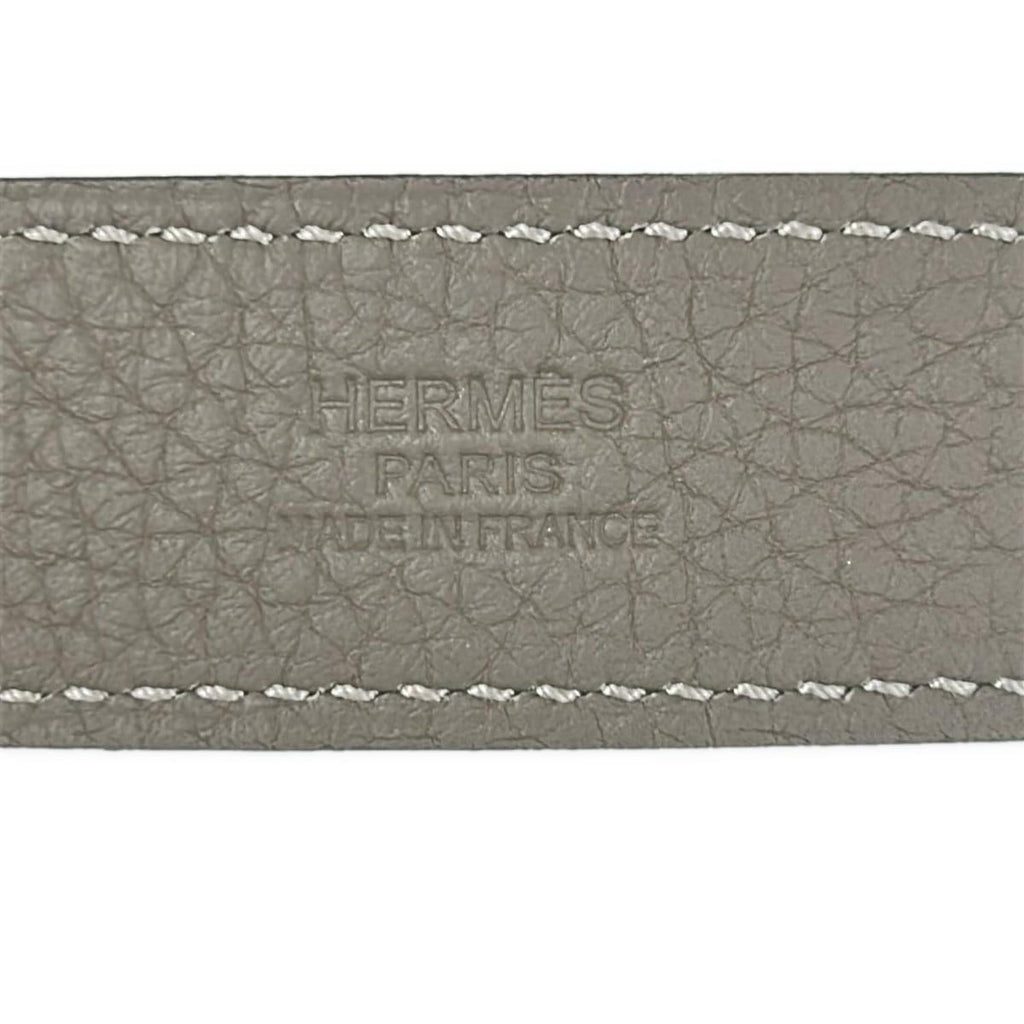 Hermes Belt 90 Etriviere Double Tour Etoupe Silver — view 4