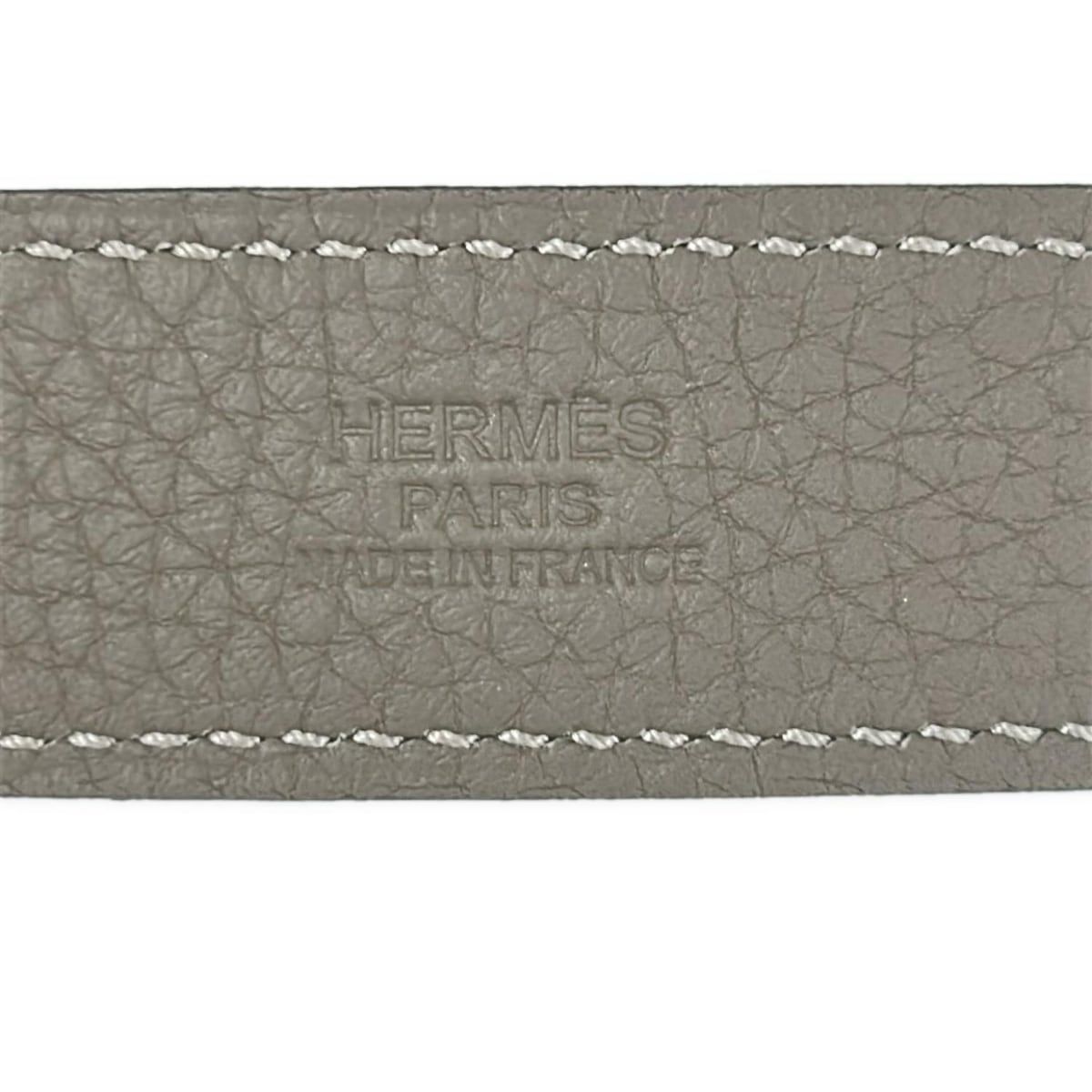 Hermes Belt 90 Etriviere Double Tour Etoupe Silver — view 4