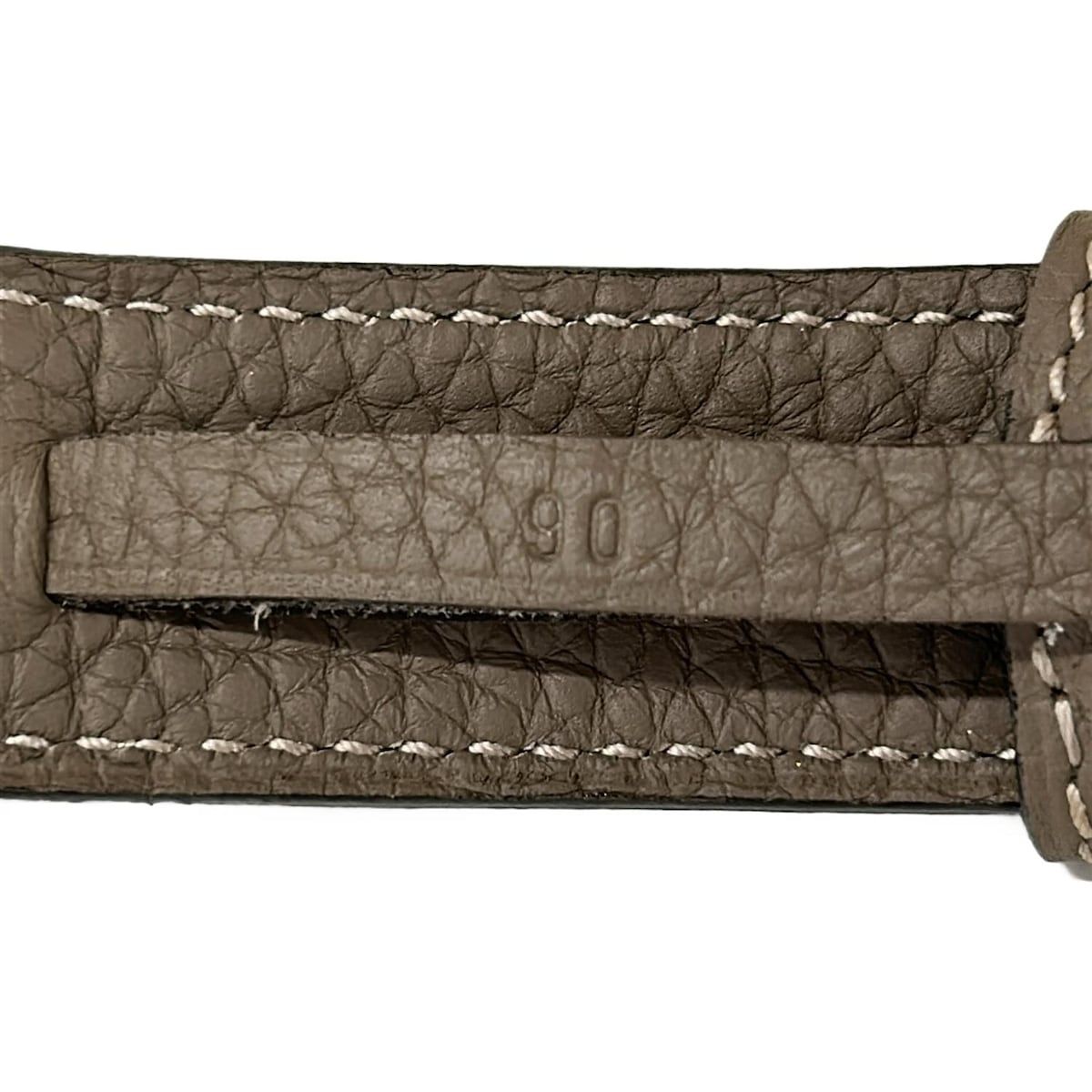 Hermes Belt 90 Etriviere Double Tour Etoupe Silver — view 5