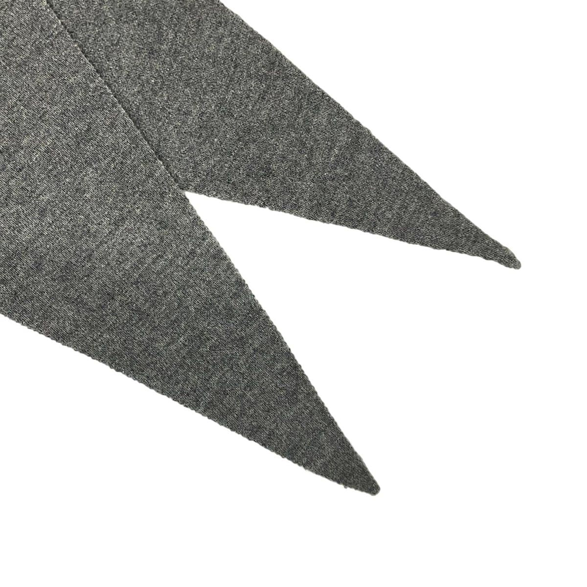 Hermes Shawl Gray Cashmere Silk Scarf — view 4