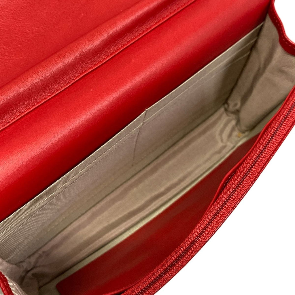 Chanel Wallet Red Chain Shoulder — view 4