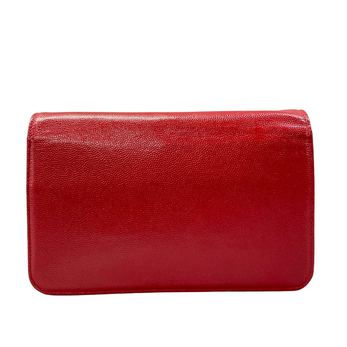 Chanel Wallet Red Chain Shoulder — view 2