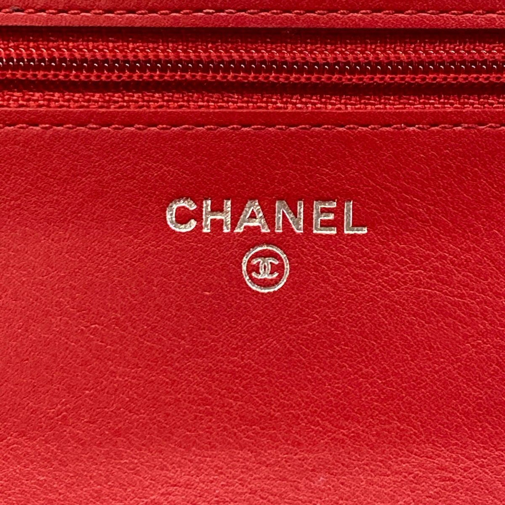 Chanel Wallet Red Chain Shoulder — view 6