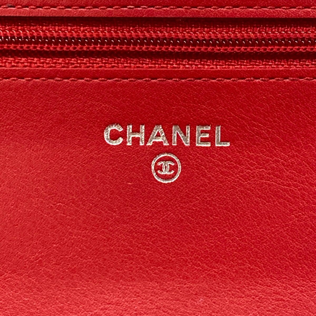 Chanel Wallet Red Chain Shoulder — view 6