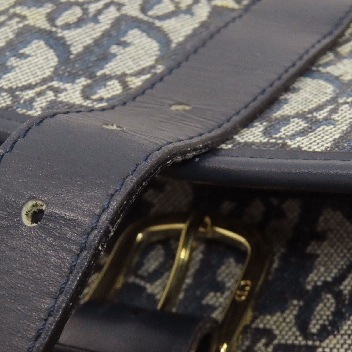 Dior Trotter Pattern Shoulder Bag Canvas — view 9
