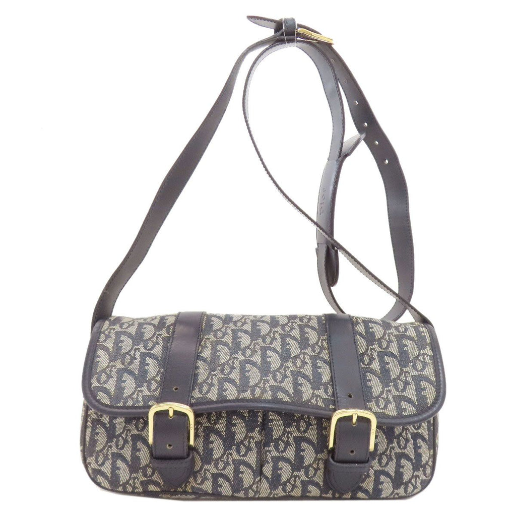 Dior Trotter Pattern Shoulder Bag Canvas