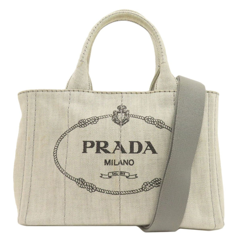 Prada Canapa Mini 2-Way Handbag Canvas