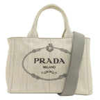 Prada Canapa Mini 2-Way Handbag Canvas