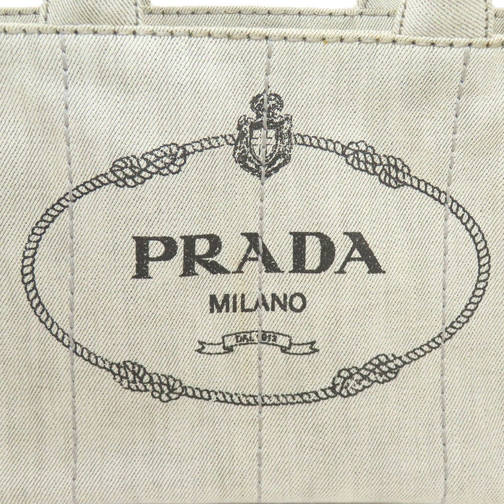 Prada Canapa Mini 2-Way Handbag Canvas — view 9