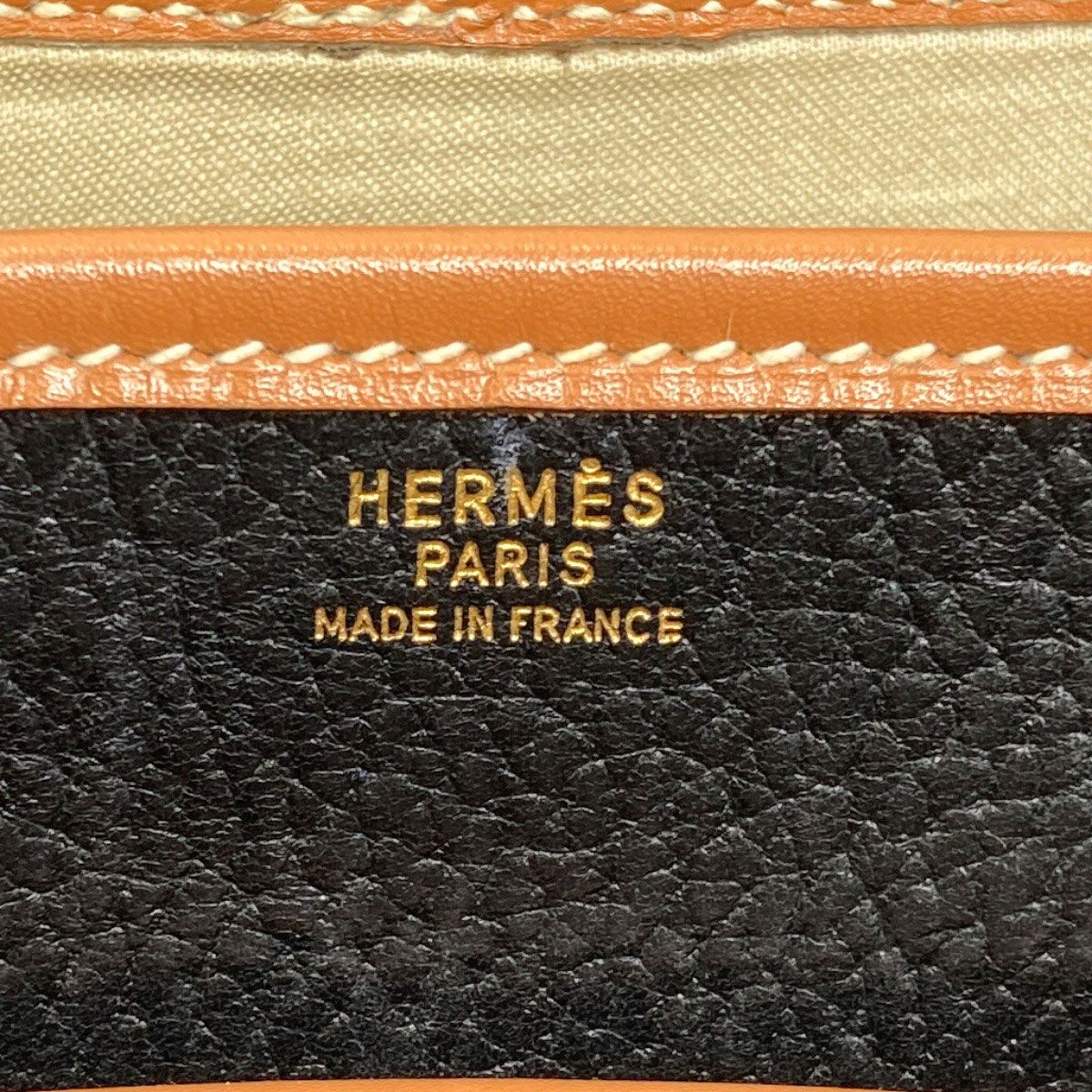 Hermes Noumea Gold Shoulder Bag Calf — view 6