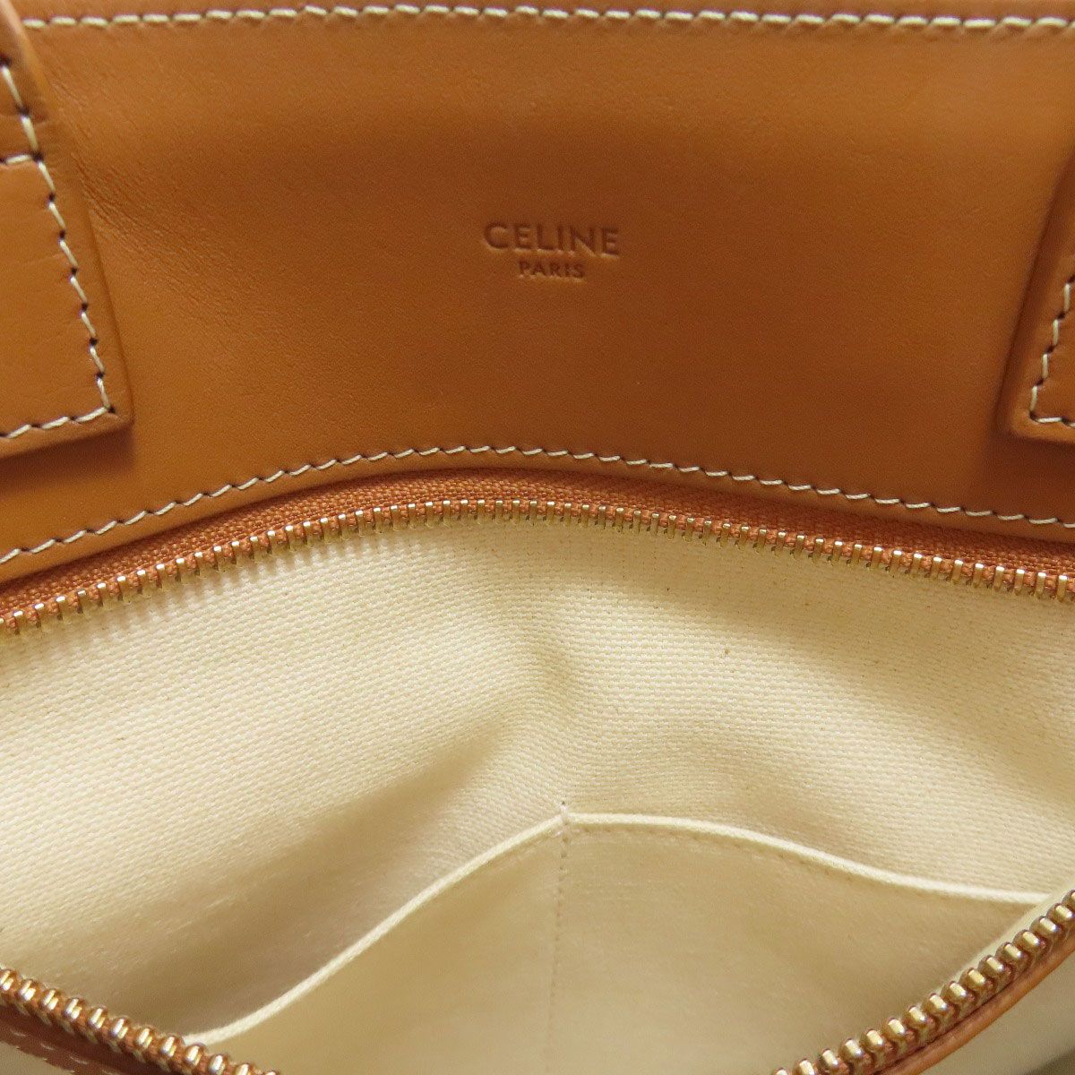 Celine Vertical Cover 2-Way Handbag Canvas — view 6