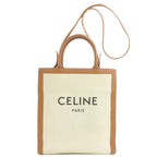 Celine Vertical Cover 2-Way Handbag Canvas