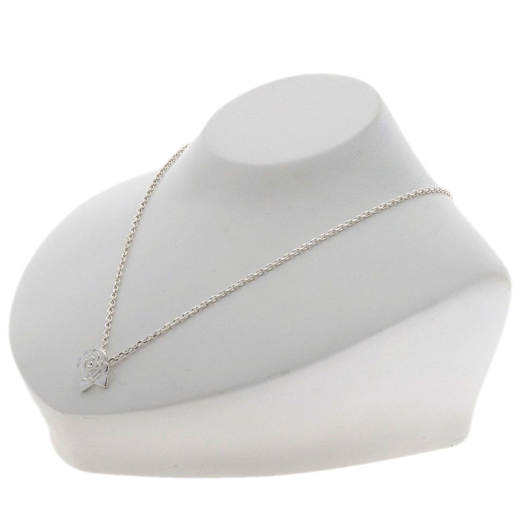 Chanel Camellia Necklace Silver — view 4
