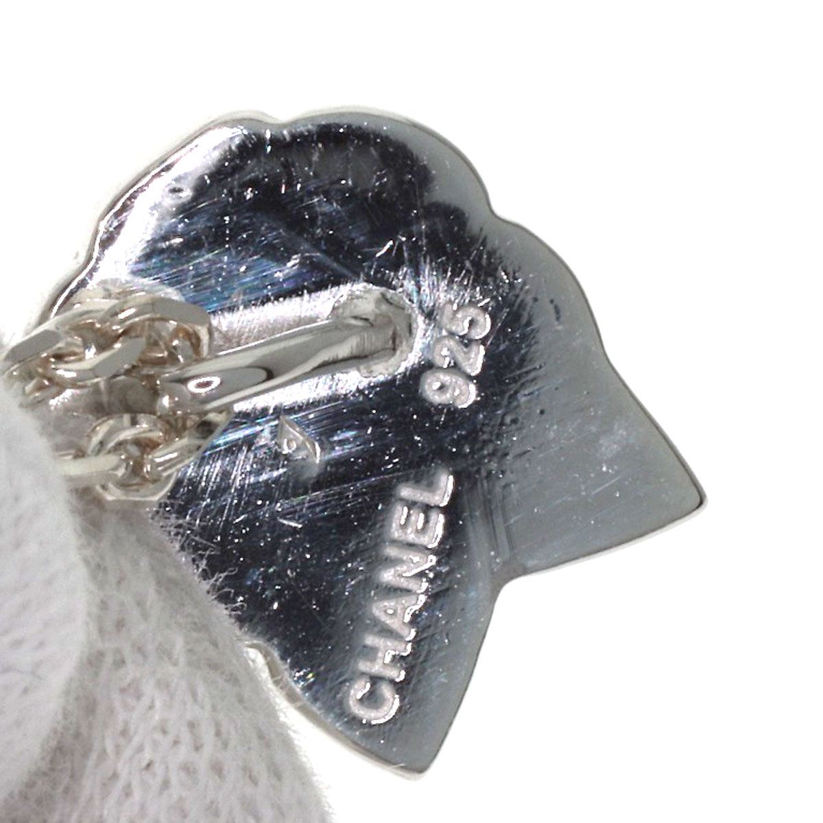 Chanel Camellia Necklace Silver — view 5