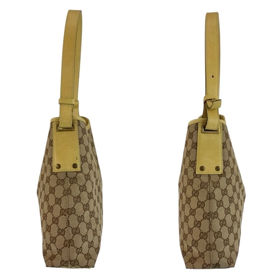 Gucci Jackie Beige Yellow Gold GG Canvas Leather Shoulder — view 8