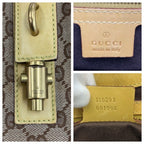 Gucci Jackie Beige Yellow Gold GG Canvas Leather Shoulder — view 3