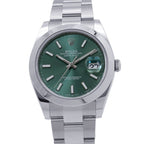 Rolex Datejust 41 Roulette Watch Mint Green Dial