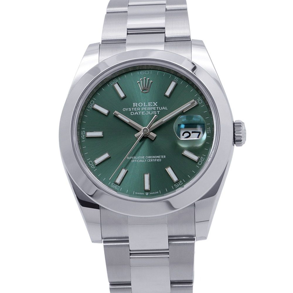 Rolex Datejust 41 Roulette Watch Mint Green Dial
