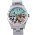 Rolex Oyster Perpetual 31 Roulette Watch Turquoise Blue Dial Celebration