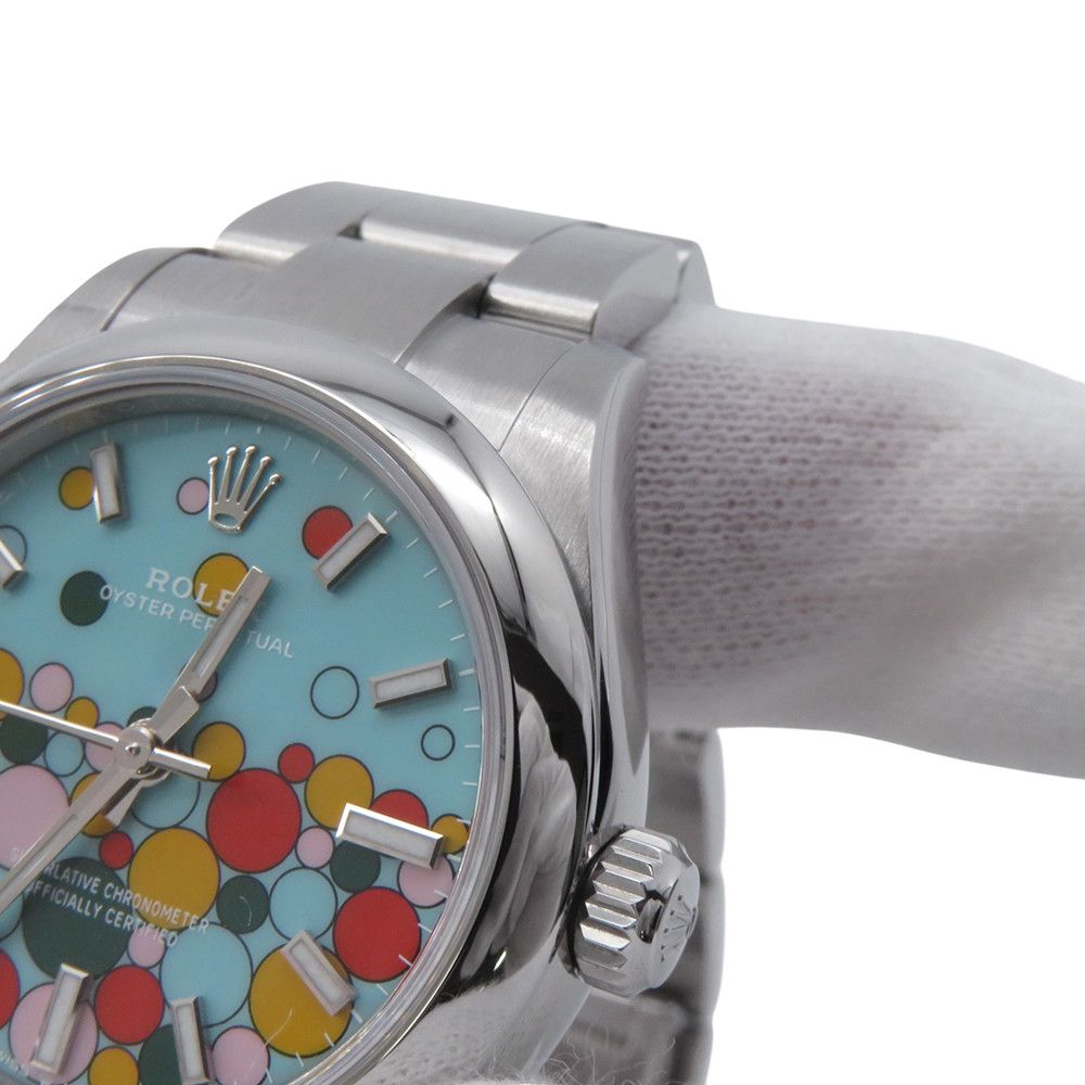 Rolex Oyster Perpetual 31 Roulette Watch Turquoise Blue Dial Celebration — view 6
