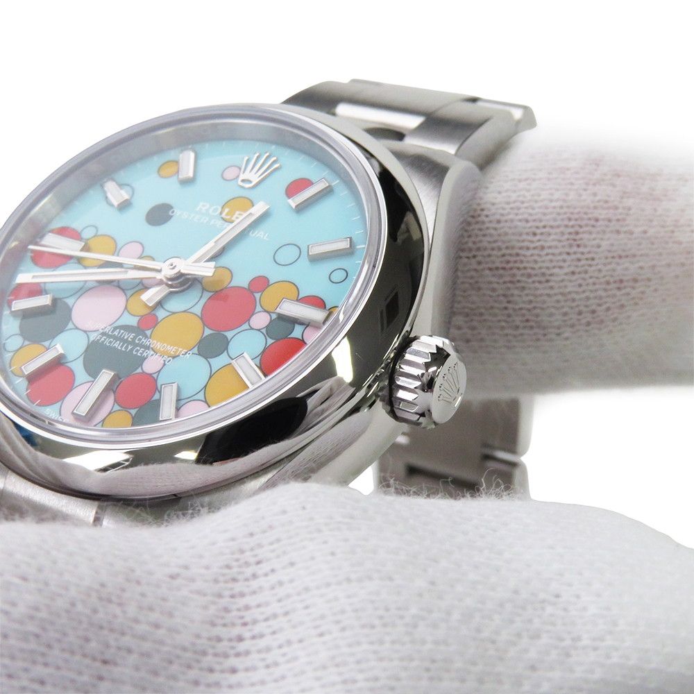 Rolex Oyster Perpetual 31 Roulette Watch Turquoise Blue Dial Celebration — view 7