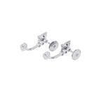 Louis Vuitton Earrings LV Diamond Double Round Total 18k White Gold — view 3