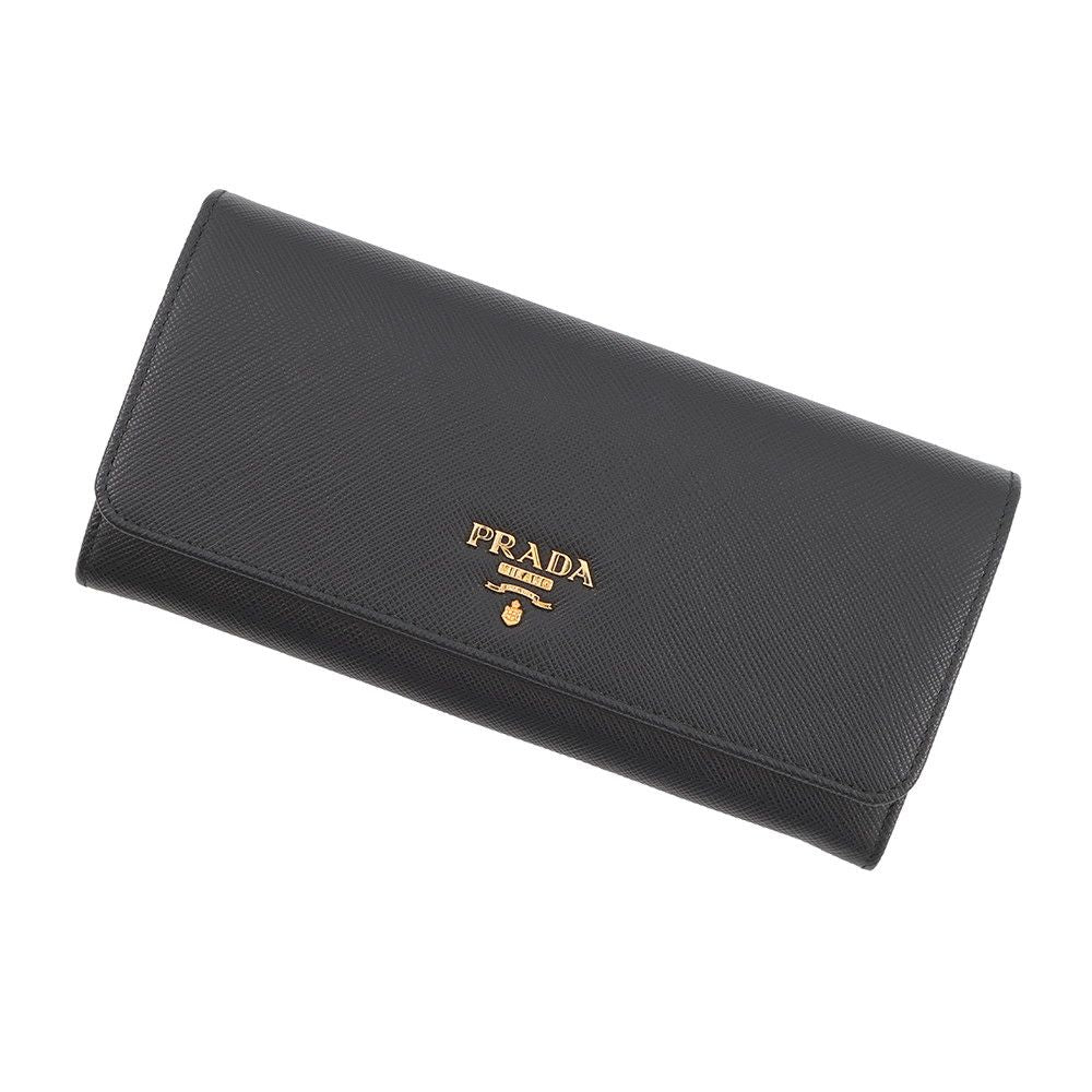 Prada Wallet Saffiano Leather Black with Card Case
